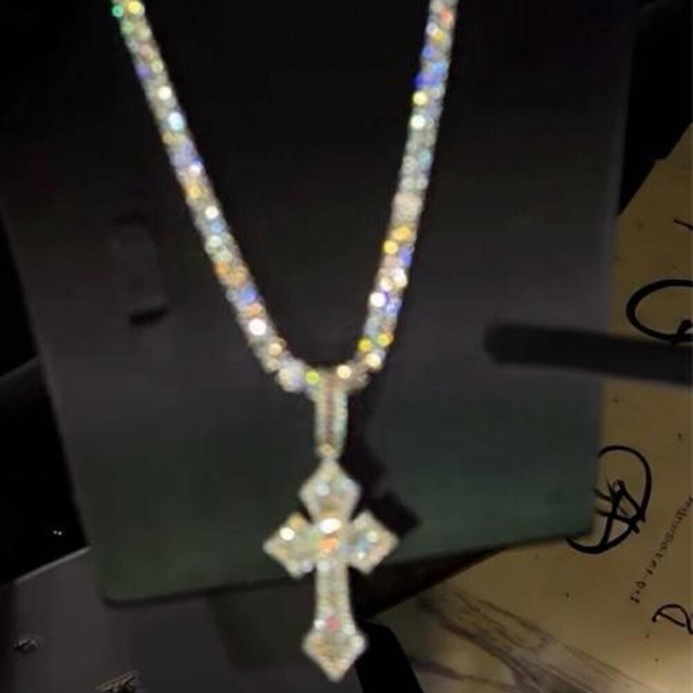 Cross Necklace With Tennis Necklace 2 A 27